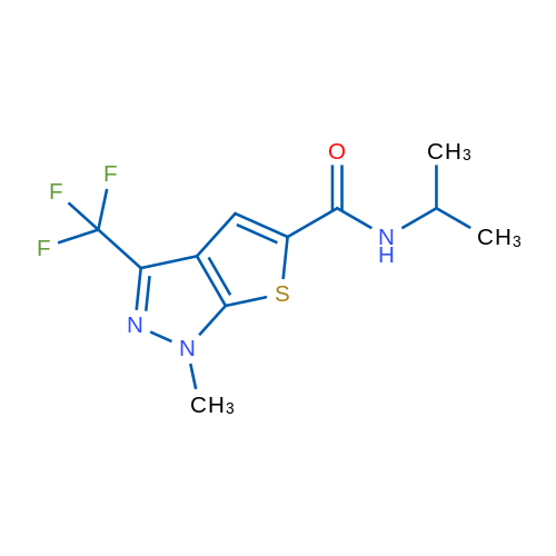 1-Methyl-N-(propan-2-yl)-3-(trifluoromethyl)-1H-thieno[2,3-c]pyrazole-5-carboxamide 1g