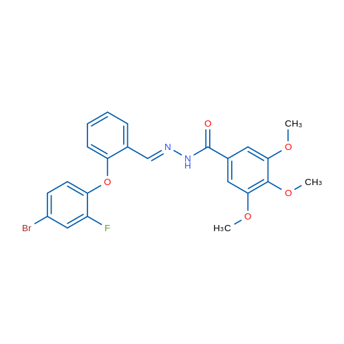N'-[(1E)-[2-(4-Bromo-2-fluorophenoxy)phenyl]methylidene]-3,4,5-trimethoxybenzohydrazide 1g