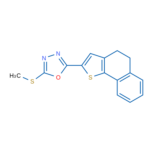 2-(Methylsulfanyl)-5-{4H,5H-naphtho[1,2-b]thiophen-2-yl}-1,3,4-oxadiazole 1g