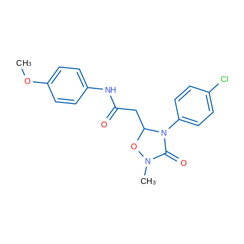 2-[4-(4-Chlorophenyl)-2-methyl-3-oxo-1,2,4-oxadiazolidin-5-yl]-N-(4-methoxyphenyl)acetamide 1g