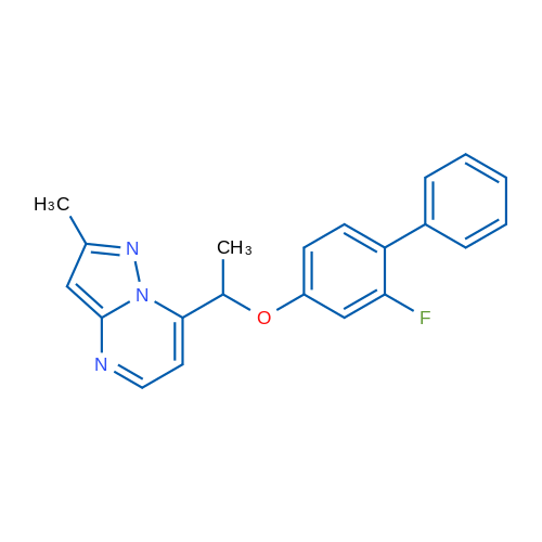 7-[1-({2-fluoro-[1,1'-biphenyl]-4-yl}oxy)ethyl]-2-methylpyrazolo[1,5-a]pyrimidine 1g