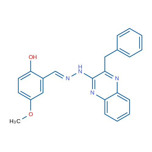 2-[(1E)-[2-(3-Benzylquinoxalin-2-yl)hydrazin-1-ylidene]methyl]-4-methoxyphenol 1g