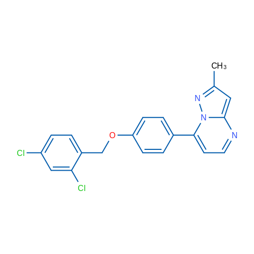 7-{4-[(2,4-dichlorophenyl)methoxy]phenyl}-2-methylpyrazolo[1,5-a]pyrimidine 1g