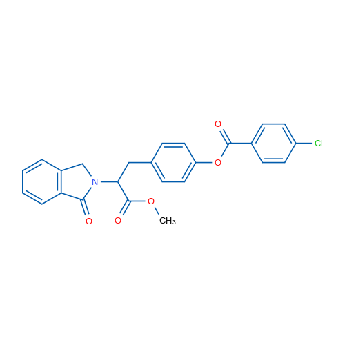 4-[3-Methoxy-3-oxo-2-(1-oxo-2,3-dihydro-1H-isoindol-2-yl)propyl]phenyl 4-chlorobenzoate 1g