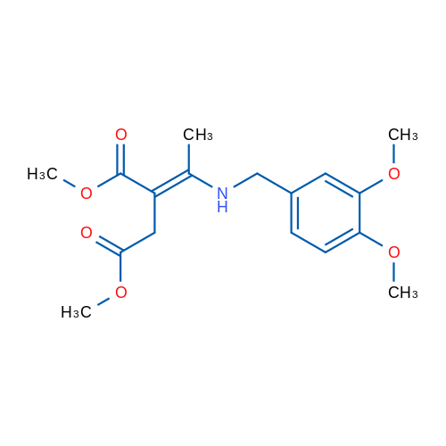 1,4-Dimethyl (2E)-2-(1-{[(3,4-dimethoxyphenyl)methyl]amino}ethylidene)butanedioate 1g