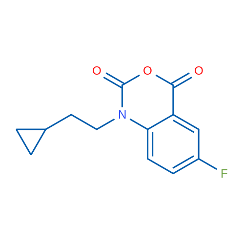 1-(2-Cyclopropylethyl)-6-fluoro-1H-benzo[d][1,3]oxazine-2,4-dione 1g