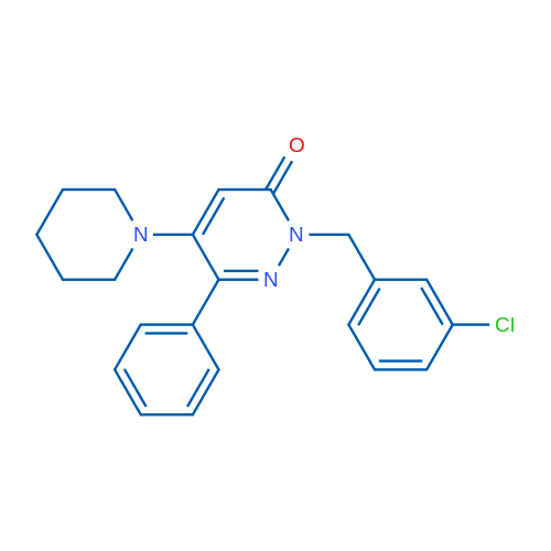 2-[(3-Chlorophenyl)methyl]-6-phenyl-5-(piperidin-1-yl)-2,3-dihydropyridazin-3-one 1g