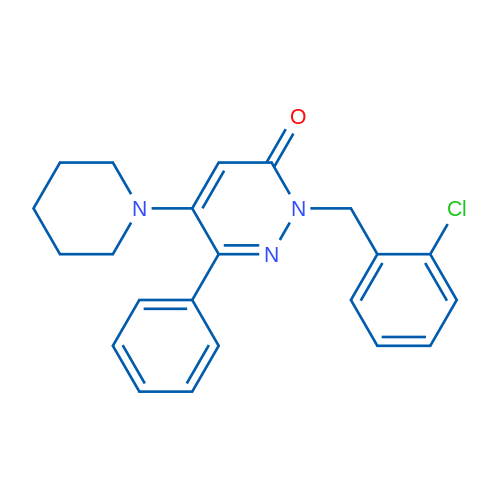 2-[(2-Chlorophenyl)methyl]-6-phenyl-5-(piperidin-1-yl)-2,3-dihydropyridazin-3-one 1g