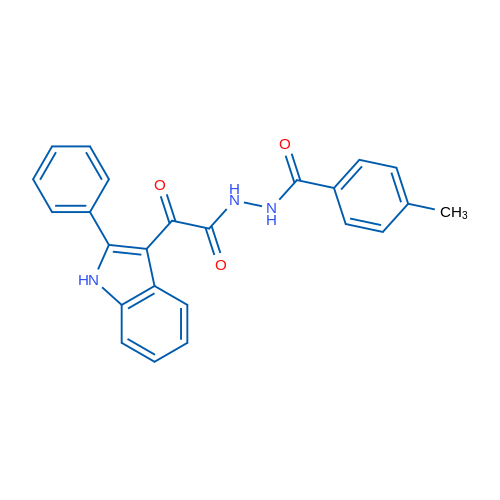 4-Methyl-N'-[2-oxo-2-(2-phenyl-1H-indol-3-yl)acetyl]benzohydrazide 1g