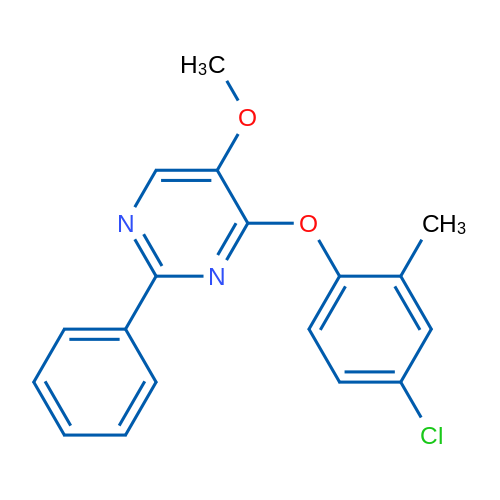 4-(4-Chloro-2-methylphenoxy)-5-methoxy-2-phenylpyrimidine 1g