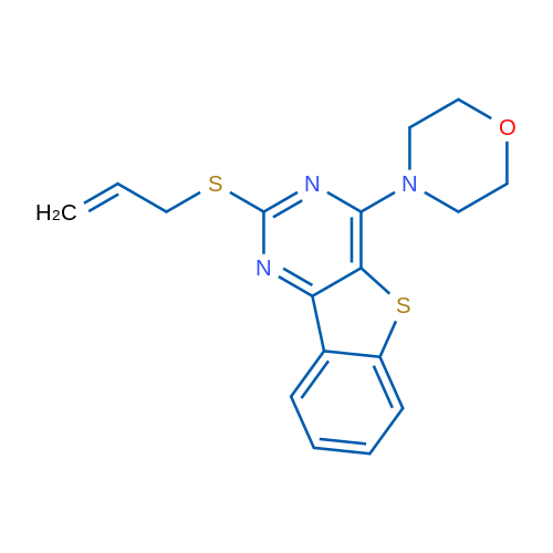 6-(Morpholin-4-yl)-4-(prop-2-en-1-ylsulfanyl)-8-thia-3,5-diazatricyclo[7.4.0.0^{2,7}]trideca-1(13),2(7),3,5,9,11-hexaene 1g
