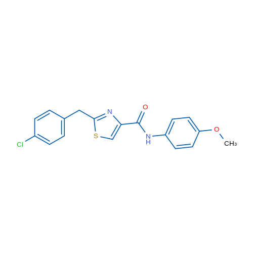 2-[(4-Chlorophenyl)methyl]-N-(4-methoxyphenyl)-1,3-thiazole-4-carboxamide 1g