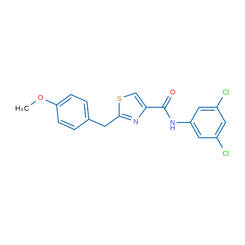 N-(3,5-Dichlorophenyl)-2-[(4-methoxyphenyl)methyl]-1,3-thiazole-4-carboxamide 1g