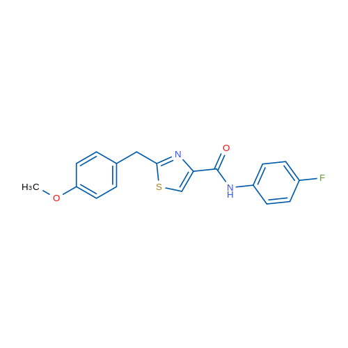 N-(4-Fluorophenyl)-2-[(4-methoxyphenyl)methyl]-1,3-thiazole-4-carboxamide 1g