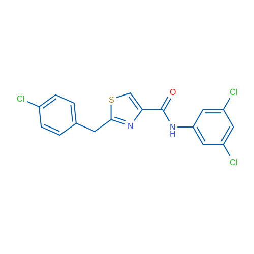 2-[(4-Chlorophenyl)methyl]-N-(3,5-dichlorophenyl)-1,3-thiazole-4-carboxamide 1g
