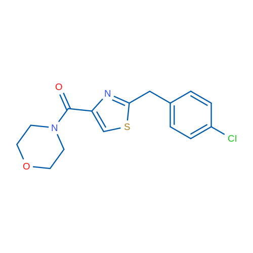 4-{2-[(4-chlorophenyl)methyl]-1,3-thiazole-4-carbonyl}morpholine 1g