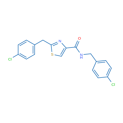 N,2-Bis[(4-chlorophenyl)methyl]-1,3-thiazole-4-carboxamide 1g