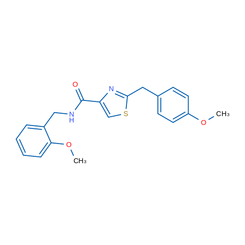 N-[(2-Methoxyphenyl)methyl]-2-[(4-methoxyphenyl)methyl]-1,3-thiazole-4-carboxamide 1g