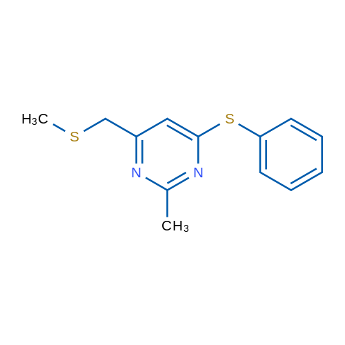 2-Methyl-4-[(methylsulfanyl)methyl]-6-(phenylsulfanyl)pyrimidine 1g