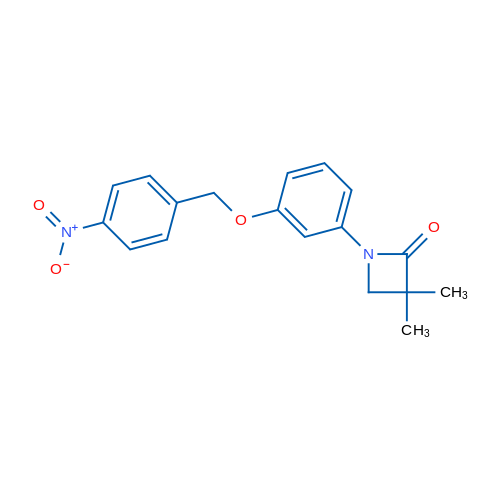 3,3-Dimethyl-1-{3-[(4-nitrophenyl)methoxy]phenyl}azetidin-2-one 1g