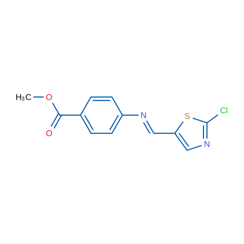 Methyl 4-[(E)-[(2-chloro-1,3-thiazol-5-yl)methylidene]amino]benzoate 1g