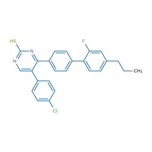 5-(4-Chlorophenyl)-4-{2'-fluoro-4'-propyl-[1,1'-biphenyl]-4-yl}pyrimidine-2-thiol 1g
