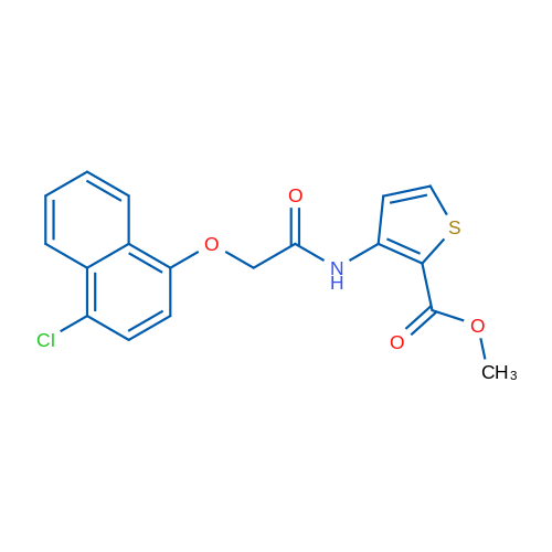 Methyl 3-{2-[(4-chloronaphthalen-1-yl)oxy]acetamido}thiophene-2-carboxylate 1g