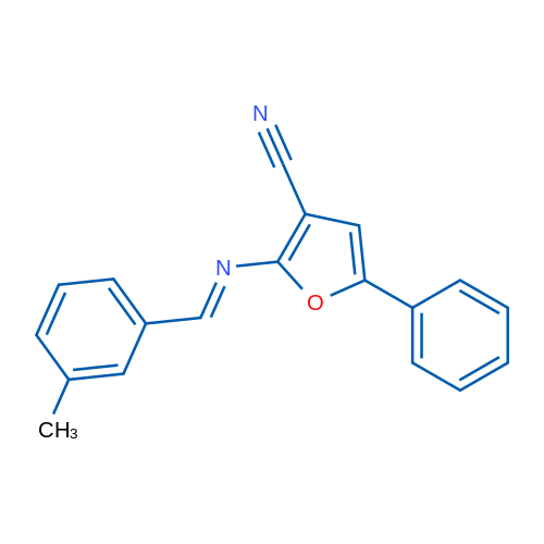 2-[(E)-[(3-Methylphenyl)methylidene]amino]-5-phenylfuran-3-carbonitrile 1g