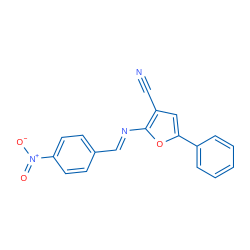 2-[(E)-[(4-Nitrophenyl)methylidene]amino]-5-phenylfuran-3-carbonitrile 1g