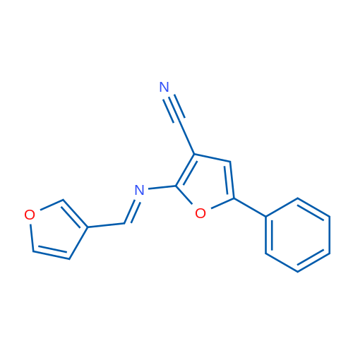 2-[(E)-[(Furan-3-yl)methylidene]amino]-5-phenylfuran-3-carbonitrile 1g