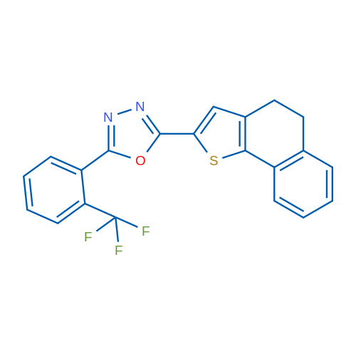 2-{4H,5H-naphtho[1,2-b]thiophen-2-yl}-5-[2-(trifluoromethyl)phenyl]-1,3,4-oxadiazole 1g
