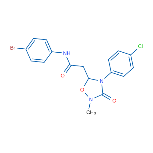 N-(4-Bromophenyl)-2-[4-(4-chlorophenyl)-2-methyl-3-oxo-1,2,4-oxadiazolidin-5-yl]acetamide 1g