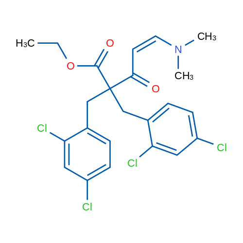 Ethyl (4Z)-2,2-bis[(2,4-dichlorophenyl)methyl]-5-(dimethylamino)-3-oxopent-4-enoate 1g
