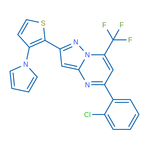 1-{2-[5-(2-chlorophenyl)-7-(trifluoromethyl)pyrazolo[1,5-a]pyrimidin-2-yl]thiophen-3-yl}-1H-pyrrole 1g