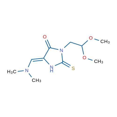 (5Z)-3-(2,2-Dimethoxyethyl)-5-[(dimethylamino)methylidene]-2-sulfanylideneimidazolidin-4-one 1g