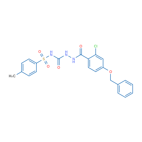 4-(Benzyloxy)-2-chloro-N-{[(4-methylbenzenesulfonyl)carbamoyl]amino}benzamide 1g