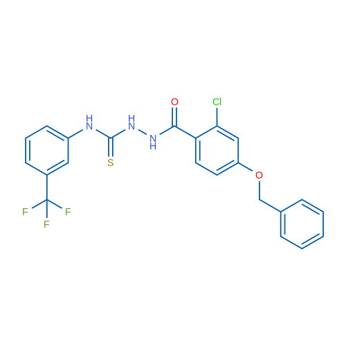 4-(Benzyloxy)-2-chloro-N-({[3-(trifluoromethyl)phenyl]carbamothioyl}amino)benzamide 1g