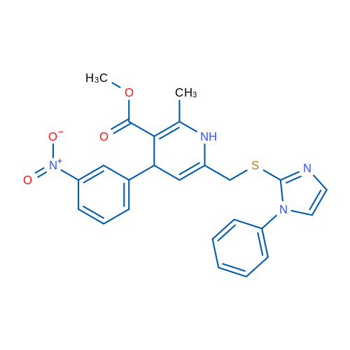 Methyl 2-methyl-4-(3-nitrophenyl)-6-{[(1-phenyl-1H-imidazol-2-yl)sulfanyl]methyl}-1,4-dihydropyridine-3-carboxylate 1g