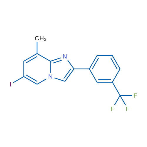 6-Iodo-8-methyl-2-[3-(trifluoromethyl)phenyl]imidazo[1,2-a]pyridine 1g