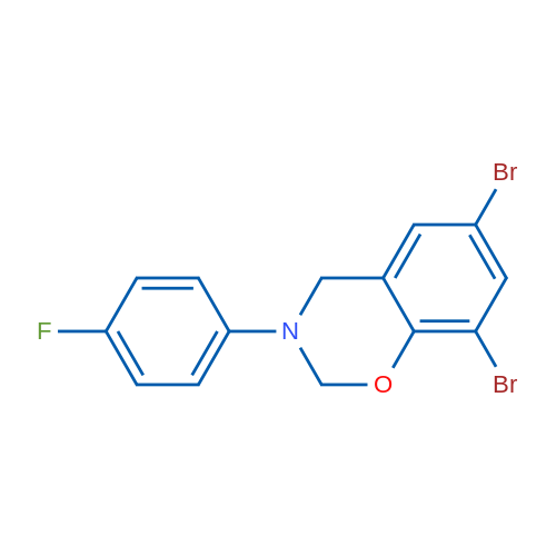 6,8-Dibromo-3-(4-fluorophenyl)-3,4-dihydro-2H-1,3-benzoxazine 1g