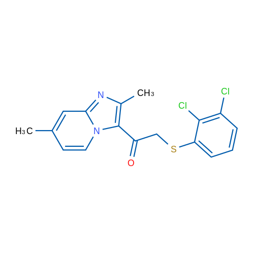 2-[(2,3-Dichlorophenyl)sulfanyl]-1-{2,7-dimethylimidazo[1,2-a]pyridin-3-yl}ethan-1-one 1g