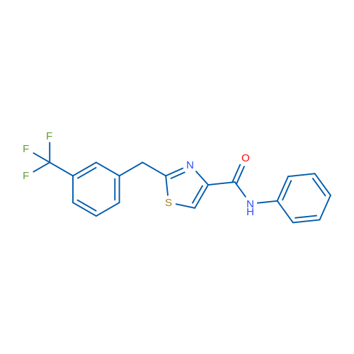 N-Phenyl-2-{[3-(trifluoromethyl)phenyl]methyl}-1,3-thiazole-4-carboxamide 1g