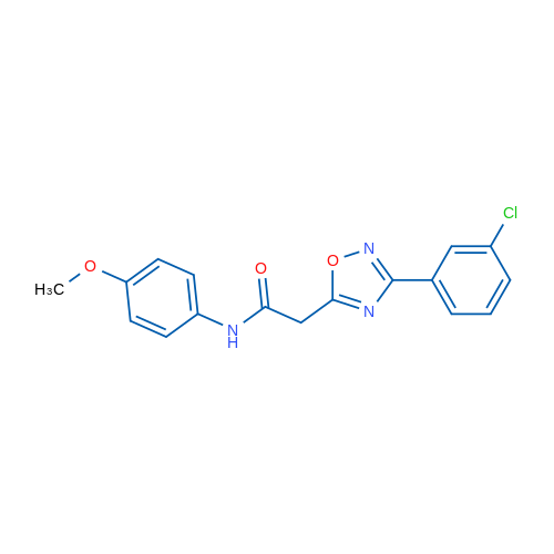 2-[3-(3-Chlorophenyl)-1,2,4-oxadiazol-5-yl]-N-(4-methoxyphenyl)acetamide 1g