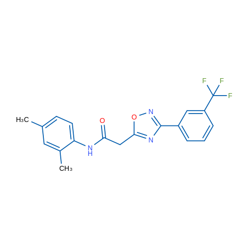N-(2,4-Dimethylphenyl)-2-{3-[3-(trifluoromethyl)phenyl]-1,2,4-oxadiazol-5-yl}acetamide 1g