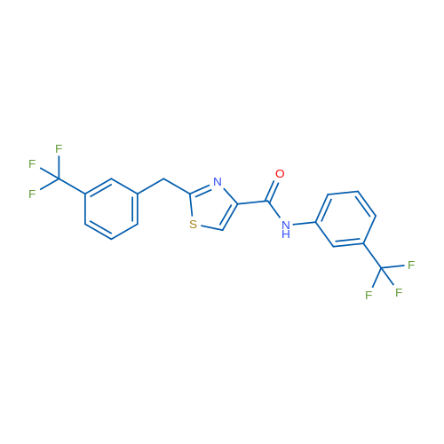 N-[3-(Trifluoromethyl)phenyl]-2-{[3-(trifluoromethyl)phenyl]methyl}-1,3-thiazole-4-carboxamide 1g
