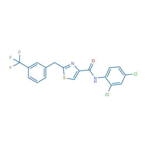 N-(2,4-Dichlorophenyl)-2-{[3-(trifluoromethyl)phenyl]methyl}-1,3-thiazole-4-carboxamide 1g