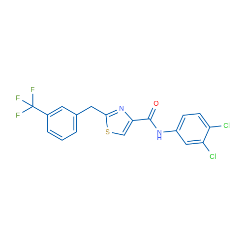 N-(3,4-Dichlorophenyl)-2-{[3-(trifluoromethyl)phenyl]methyl}-1,3-thiazole-4-carboxamide 1g