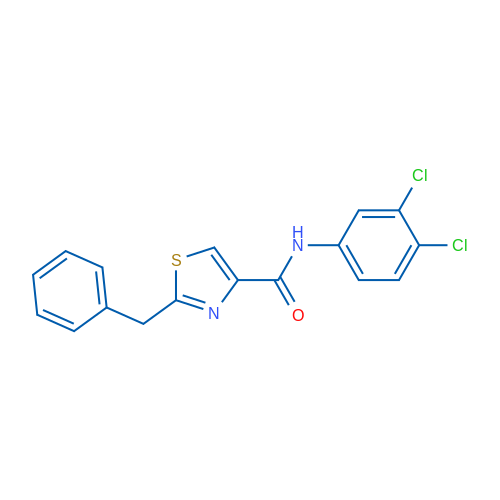 2-Benzyl-N-(3,4-dichlorophenyl)-1,3-thiazole-4-carboxamide 1g