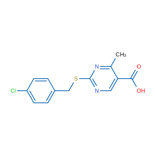 2-{[(4-chlorophenyl)methyl]sulfanyl}-4-methylpyrimidine-5-carboxylic acid 1g