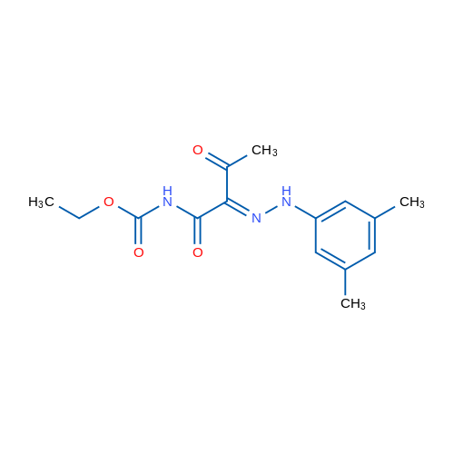 Ethyl N-[(2E)-2-[2-(3,5-dimethylphenyl)hydrazin-1-ylidene]-3-oxobutanoyl]carbamate 1g